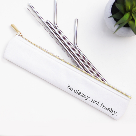 Be Classy Metal Straw Set
